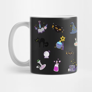 Black Cat Magic Potion Sticker Pack Mug